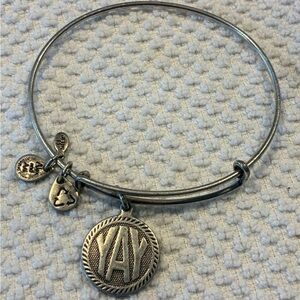 Alex and Ani “Yay” Silver Charm Bangle Bracelet